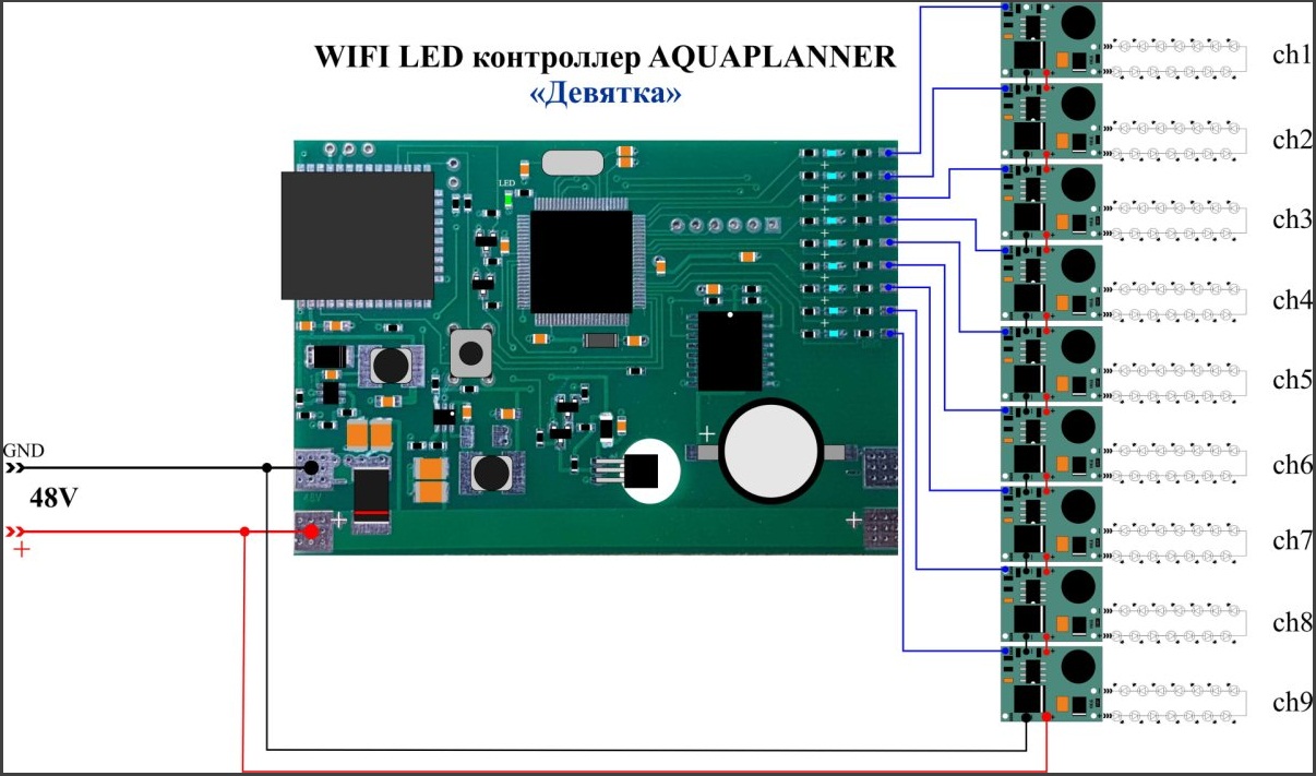 Схема подключения контроллера Aquaplanner 9